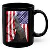 American Themed Design With Giant Otter Coffee Mug Black Ceramic 11oz Wild Animal Lover Gifts view 1