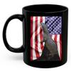 American Themed Design With Giant Otter Coffee Mug Black Ceramic 11oz Wild Animal Lover Gifts view 2