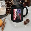 American Themed Design With Giant Otter Coffee Mug Black Ceramic 11oz Wild Animal Lover Gifts view 3
