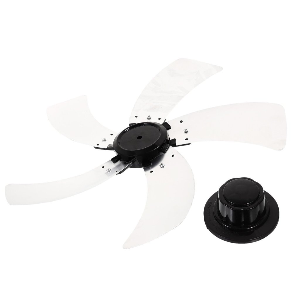 ABOOFAN Fan Leaves Aluminum Alloy 5 Leaves Fan 18 Inch Universal Standing Pedestal Fan Table Fanner Replacement Part with Nut Cover