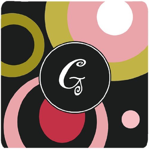 212 Main Monogram - Retro in Black Foam Coasters - Set of 4, 3.5 x 3.5 in.