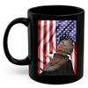 American Themed Design With America Bald Eagle Flying Coffee Mug Black Ceramic 11oz Wild Animal Lover Gifts view 2