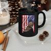 American Themed Design With America Bald Eagle Flying Coffee Mug Black Ceramic 11oz Wild Animal Lover Gifts view 3