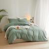 Sage Green Duvet Cover King Size Soft Washed Microfiber 3 Pieces Bedding Set 1 Duvet Cover 104x90 with 2 Pillowcases Light Green Comforter Cover Modern Soft King Duvet Cover with Zipper Closure view 2
