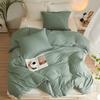 Sage Green Duvet Cover King Size Soft Washed Microfiber 3 Pieces Bedding Set 1 Duvet Cover 104x90 with 2 Pillowcases Light Green Comforter Cover Modern Soft King Duvet Cover with Zipper Closure view 4