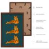 Poster Master Lying Tigers Poster - Retro Funky Cat Print - Groovy Design - Minimal Artwork - Boho Jungle Design - Modern & Cat Art - Great Living Room Bedroom or Office Decor - 16x20 Brown Framed view 2