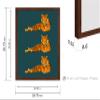 Poster Master Lying Tigers Poster - Retro Funky Cat Print - Groovy Design - Minimal Artwork - Boho Jungle Design - Modern & Cat Art - Great Living Room Bedroom or Office Decor - 16x20 Brown Framed view 3