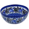 Ceramika Bona Polmedia Polish Pottery Bowl 7-inch - Midnights Pattern Handmade in Boleslawiec Poland Certificate of Authenticity view 1