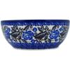 Ceramika Bona Polmedia Polish Pottery Bowl 7-inch - Midnights Pattern Handmade in Boleslawiec Poland Certificate of Authenticity view 3