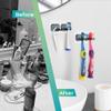 Hook LAB Self-Adhesive Double Toothbrush Holder, 2-Pack, Removable & Reusable Wall-Mounted Storage Organizer, for Bathroom & Kitchen Accessories - Black view 3