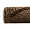BEDELITE Fleece Blanket Twin Size for Bed Couch, 3D Jacquard Decorative Brown Throw, Soft and Cozy Warm Plush Fuzzy Blanket All Seasons Suitable, 60x80Inches view 2