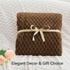 BEDELITE Fleece Blanket Twin Size for Bed Couch, 3D Jacquard Decorative Brown Throw, Soft and Cozy Warm Plush Fuzzy Blanket All Seasons Suitable, 60x80Inches view 4