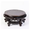 AYQKLNM Wooden Vase Base Wooden Vase Base Oriental Furniture Elm Wood Display Stand Wooden Pedestal Round Shape with Carved Handcrafts 5.1 Inch High Wooden Vase Stand (Size : Medium) view 1