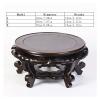 AYQKLNM Wooden Vase Base Wooden Vase Base Oriental Furniture Elm Wood Display Stand Wooden Pedestal Round Shape with Carved Handcrafts 5.1 Inch High Wooden Vase Stand (Size : Medium) view 2