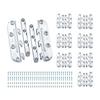 POWERTEC Bed Frame Brackets Surface Mounted - 16PK, Bed Frame Hardware Kit w/Mounting Screws for Headboard Hardware, Bed Hooks, Locks, Hinge Rail, No Mortise Bed Rail Brackets, Repair Kit - 71425-P4 view 1