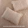 HORIMOTE HOME Pinkish Grey Ruffled Quilt Twin Size, Stone-Washed Microfiber Lightweight Crinkled Farmhouse Rustic Shabby Chic Bedding Set, 2 Pieces Reversible Bedspread with Pillow Sham for All Season view 4
