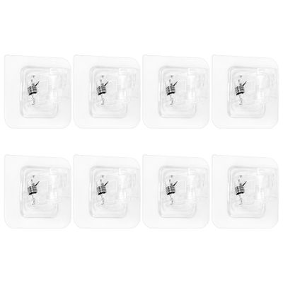 Kqcibz 8PCS No Drill Curtain Rod Brackets Curtain Rod Holder Hooks Nail Curtain Rod Hooks Curtain Hangers for Home