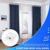 Kqcibz 8PCS No Drill Curtain Rod Brackets Curtain Rod Holder Hooks Nail Curtain Rod Hooks Curtain Hangers for Home view 3