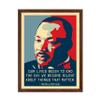 Poster Master The Day We Become Silent Poster - Martin Luther King Print - Motivational Quotes Art - Gift for Men & Women - Inspiring Decor for Living Room, Bedroom or Office, 16x20 Brown Framed view 1