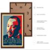 Poster Master The Day We Become Silent Poster - Martin Luther King Print - Motivational Quotes Art - Gift for Men & Women - Inspiring Decor for Living Room, Bedroom or Office, 16x20 Brown Framed view 2