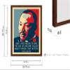 Poster Master The Day We Become Silent Poster - Martin Luther King Print - Motivational Quotes Art - Gift for Men & Women - Inspiring Decor for Living Room, Bedroom or Office, 16x20 Brown Framed view 3