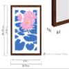 Poster Master Lotus Blossom Poster - Retro Floral Print - Pink Bloom Art - Modern Design - Chic Boho Decor - Groovy Abstract Print - Trendy Design - Aesthetic Living Room Decor - 16x20 Brown Framed view 3