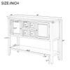 Acosure Storage Vintage Console Table with Four Small Drawers and Bottom Shelf,Cabinet W/Round Metal Knobs,for Living Rooms,Entrances,Kitchens,Easy to Assemble,Lime White view 2