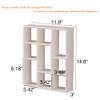 SOFE Small White Shadow Box with Shelves, Wall Shelving Unit 9-Compartments, Freestanding or Wall Mounted Curio Cabinet, Knick Knack Display Shelf, Wood Floating Cube Shelves for Walls, Collectibles view 2