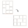 SOFE Small White Shadow Box with Shelves, Wall Shelving Unit 9-Compartments, Freestanding or Wall Mounted Curio Cabinet, Knick Knack Display Shelf, Wood Floating Cube Shelves for Walls, Collectibles view 4