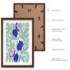 Poster Master Fig Fruit Poster - Retro Abstract Print - Botanical Art - Modern Design - Chic Boho Decor - Trendy Print - Groovy Fruit Design - Aesthetic Office or Kitchen Decor - 16x20 Brown Framed view 2