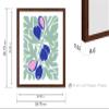 Poster Master Fig Fruit Poster - Retro Abstract Print - Botanical Art - Modern Design - Chic Boho Decor - Trendy Print - Groovy Fruit Design - Aesthetic Office or Kitchen Decor - 16x20 Brown Framed view 3