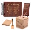 Wooden Funeral Guest Book Set for Memorial Service Celebration of Life Party Decorations in Loving Memory Guest Register Book with Pen&Stand, Included Table Sign,Share a Memory Cards and Box-Butterfly view 1