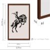 Poster Master Cowboy on Bucking Horse Poster - Retro Cowboy Print - Western Design - Rodeo Art - Wild West Artwork - Gift for Him & Her - Great Dorm, Office or Living Room Decor, 11x14 Brown Framed view 3