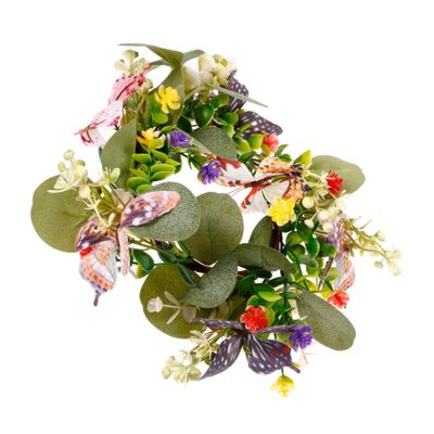 IMIKEYA Modern Eucalyptus Leaf Candle Ring Garland Decor Wedding Decorations Spring Wreath