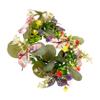 IMIKEYA Modern Eucalyptus Leaf Candle Ring Garland Decor Wedding Decorations Spring Wreath view 1