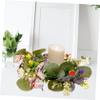 IMIKEYA Modern Eucalyptus Leaf Candle Ring Garland Decor Wedding Decorations Spring Wreath view 4