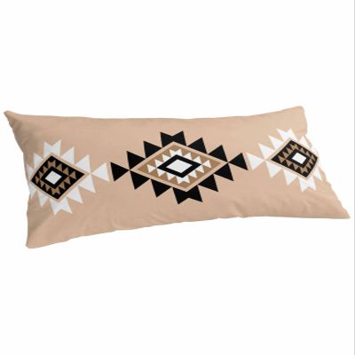 BOBOWUNY Black Brown Boho Aztec Pillow Covers King Size, Soft Bed Throw Pillowcases Breathable Cooling Long Lumbar Body Pillow Sham Cover for Bed Sofa 20x40 Morocco Mexican Geometric Bohemian