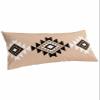 BOBOWUNY Black Brown Boho Aztec Pillow Covers King Size, Soft Bed Throw Pillowcases Breathable Cooling Long Lumbar Body Pillow Sham Cover for Bed Sofa 20x40 Morocco Mexican Geometric Bohemian view 1