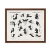Poster Master Shadow Hands Poster - Retro Hand Shadow Puppets Print - Illustration Art - Minimal Art - Gift for Men & Women - Wall Decor for Kids Room, Bedroom or Living Room, 11x14 Brown Framed view 1