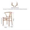 Luo Yi - CN Managerial Chairs, Wooden Nordic Wishbone Dining Chairs Arm Salon Kitchen Outdoor Office Dining Chairs Ergonomic Luxury Home Furniture (Color : B), LuoY-02527 view 2