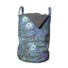 Ambesonne Artwork Laundry Bag Pack of 2, Impressionist Style of Drawing Lilies on the Pond Floating on Surface, Hamper Basket with Handles Drawstring Closure, 13" x 19", Lavender Hunter Green view 2