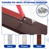 Gisafai 2 Pcs 36 Inches Metal Door Draft Stopper, Door Sweep, Mouse Stopper, Mice Seal Strip, Aluminum, Noise Blocker, Keep Rodents and Pests Out, Enhanced Weather Sealing, Easy to Install, Brown view 3