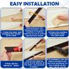 Gisafai 2 Pcs 36 Inches Metal Door Draft Stopper, Door Sweep, Mouse Stopper, Mice Seal Strip, Aluminum, Noise Blocker, Keep Rodents and Pests Out, Enhanced Weather Sealing, Easy to Install, Brown view 4