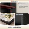 Keonjinn 24 x 36 Medicine Cabinet Mirror, Surface Mount or Recessed Medicine Cabinet with Beveled Mirror, Modern Bathroom Mirror with Storage, Black Metal Framed Wall Mirror Cabinet view 4