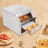 300 Slices/H Commercial Electric Conveyor Toaster Stainless Steel Bread Toaster For Bagel Burgers Bun Baked Food, 1900W Heavy Duty Restaurant Bakery view 4