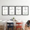 Foutcheou Inspirational Wall Decor Art Set of 4, 16 x 11 Inch, Black view 2