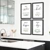 Foutcheou Inspirational Wall Decor Art Set of 4, 16 x 11 Inch, Black view 3