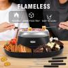 ORANLAN Electric S'mores Maker Tabletop Indoor Smores Kit, Flameless Electric Marshmallow Roaster, With 4 Marshmallow Roasting Sticks and 4 Trays Movie Night Supplies view 2