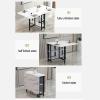 YLQFGUVWK Folding Dining Table, Space Saving Dining Table, Rolling Drop Leaf Table with Open Shelves and 6 Wheels for Small Space Restaurant Kitchen (Color : Light Walnut, Size : 120x70x75CM) view 3