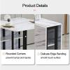 YLQFGUVWK Folding Dining Table, Space Saving Dining Table, Rolling Drop Leaf Table with Open Shelves and 6 Wheels for Small Space Restaurant Kitchen (Color : Light Walnut, Size : 120x70x75CM) view 4